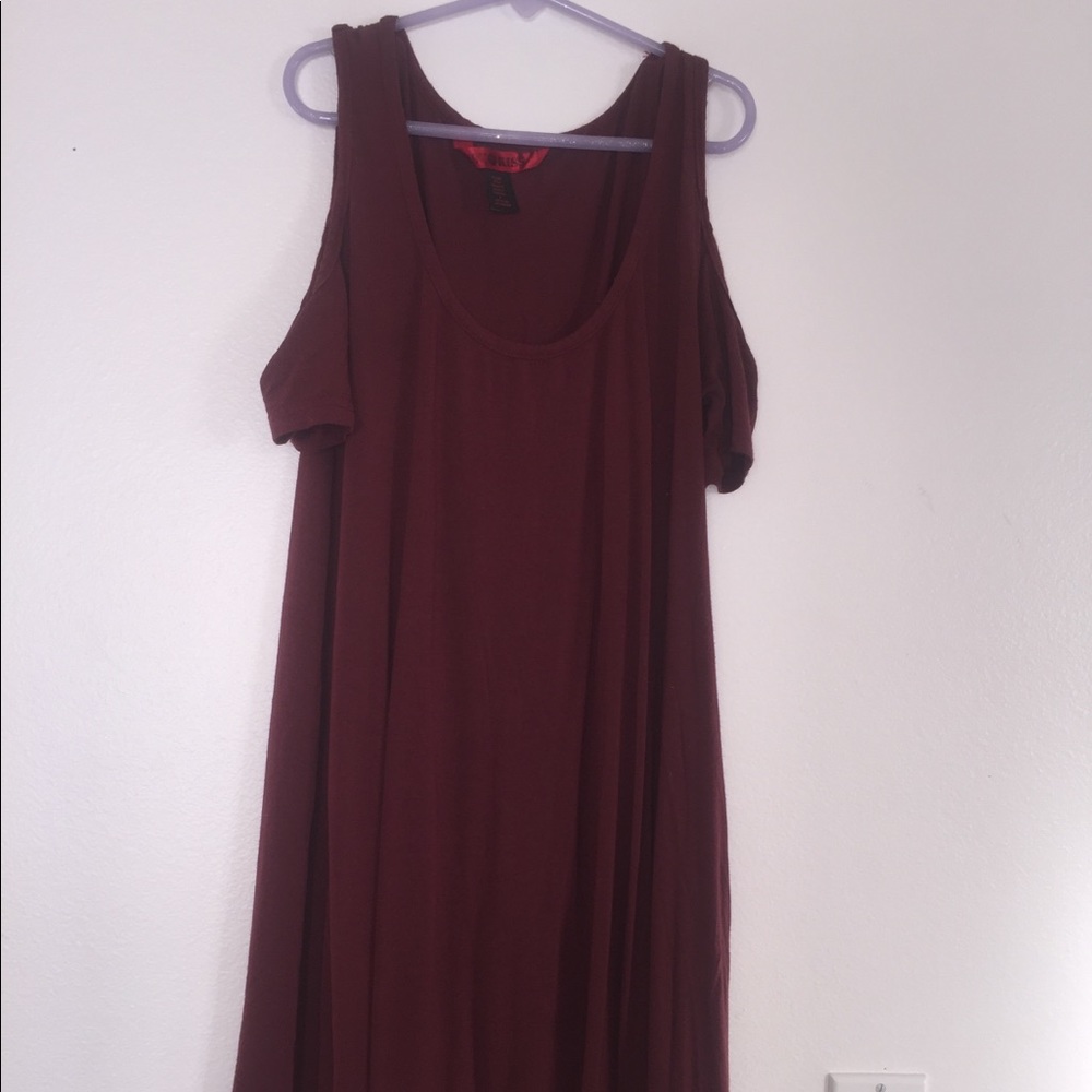 open shoulder dress